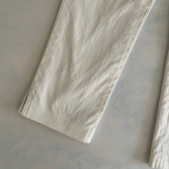 Banana Republic Martin White Cotton Low Rise Ankle Pants - Picture 3 of 8